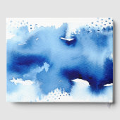 PAAR KEEPSAKE blauw waterverf handlettered Gastenboek (Achterkant)