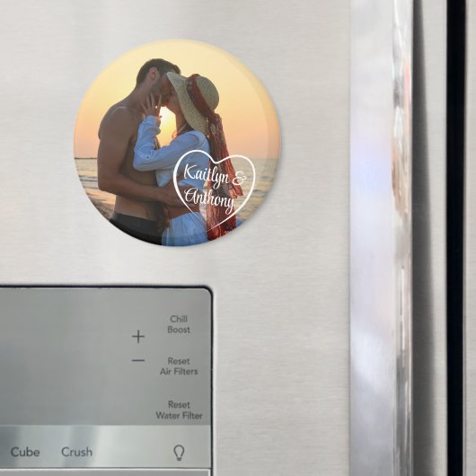 Paar liefde hart foto namen magneet (Insitu (Koelkast))
