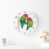 paar lovevogelparrots van fischer grote klok (Huis)