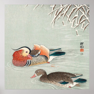 Paar Mandarin Duck Design   Ideale cadeaus Poster