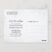 Paar Mason Jar Blue Floral bruiloft bewaart de dat Briefkaart (Achterkant)