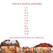 Paar Match Kerstmarkt Bruids spel kaart