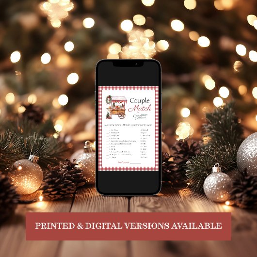 Paar Match Kerstmarkt Bruids spel kaart