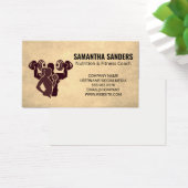 Paar met dumbbell gewichten | geschiktheid visitekaartje (Bureau)