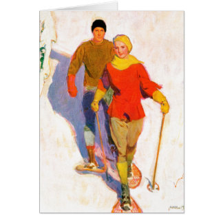 Paar met sneeuwschoenen van McClelland Barclay