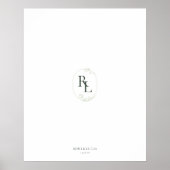 Paar Monogram Bruiloft Gast Boek Alternatief Poster (Voorkant)