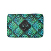 Paar Monogram Keltische Knoop Blauw Groene Badmat (Voorkant)