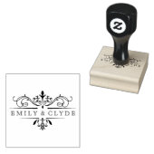 Paar Monogram Rubber Stamp Rubberstempel (Gestempeld)