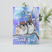 paar mussen dank je kaart (Staand voorkant)