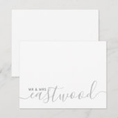 Paar naam WeduwMonogram Notitiekaart Notitiekaartje (Voorkant / Achterkant)