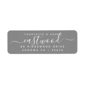 Paar naam wit op grijs etiket (Voorkant)