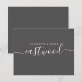 Paar naam wit op zwart notitiekaartje (Voorkant / Achterkant)