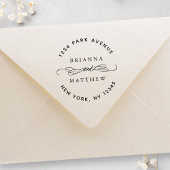 Paar Namen Bruiloft Retouradres Rubberstempel