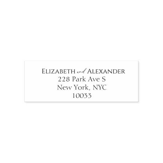 Paar namen | Retouradres Bruiloft Rubberen stempel (Design)