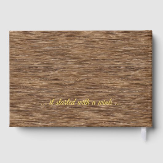 Paar Namen Trouwdatum Laurel Krans Goud Gastenboek (Achterkant)