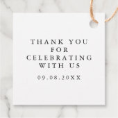 Paar Names Modern Floral Wedding Favor Labels (Achterkant)