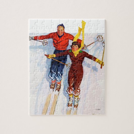 Paar neerwaartse sloop legpuzzel (Verticaal)
