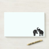Paar Olifant Post het merkt op Post-it® Notes (Op bureau)