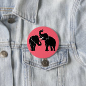 Paar Olifanten Roze Button - Kies kleur (In situ)