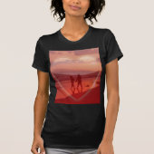 Paar op de Valentijn Beach T-shirt (Voorkant)