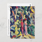 Paar op Forest Track tegen August Macke Briefkaart (Voorkant / Achterkant)