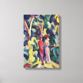 Paar op Forest Track tegen August Macke Canvas Afdruk (Voorkant)