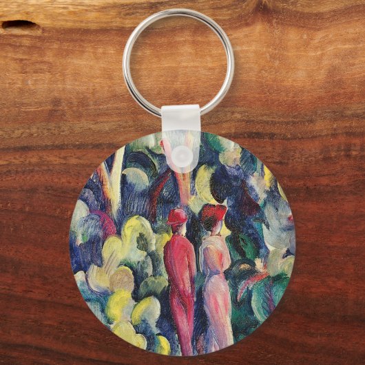 Paar op Forest Track tegen August Macke Sleutelhanger (Achterkant)