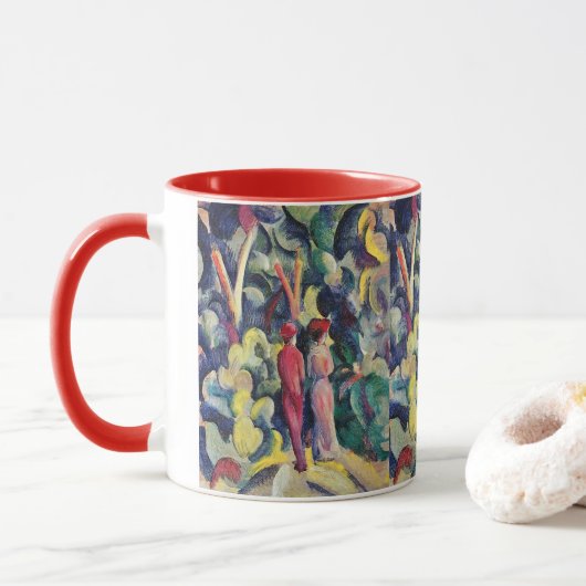 Paar op het bospad door August Macke Mok (Met donut)