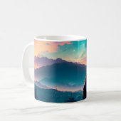 Paar op het dak koffiemok (Voorkant links)