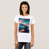 Paar op het dak t-shirt (Voorkant volledig)