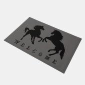 Paar Paard Deurmat Welkom - Kies kleuren (Schuin)