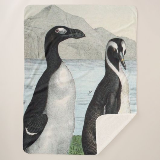 Paar Pinguïns - Badhanddoek Sherpa Deken (Voorkant)