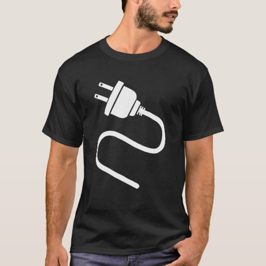Paar plug en socket matching kostuum grappig t-shirt (Voorkant)