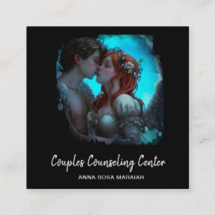 *~* Paar QR Engelen Marital Counseling AP55 Vierkante Visitekaartje
