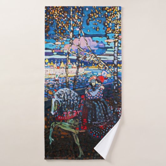 Paar Riding a White Horse, Wassily Kandinsky Badhanddoek (Badhanddoek)