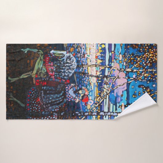 Paar Riding a White Horse, Wassily Kandinsky Badhanddoek (Badhanddoek)