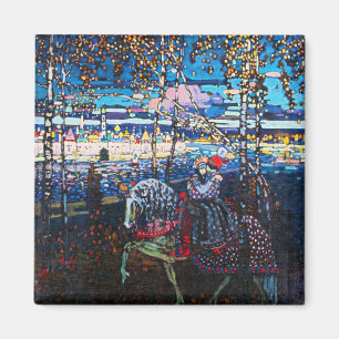 Paar Riding a White Horse, Wassily Kandinsky Magneet