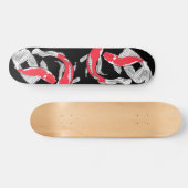 Paar rode Japanse koi vis Skateboard (Horizontaal)