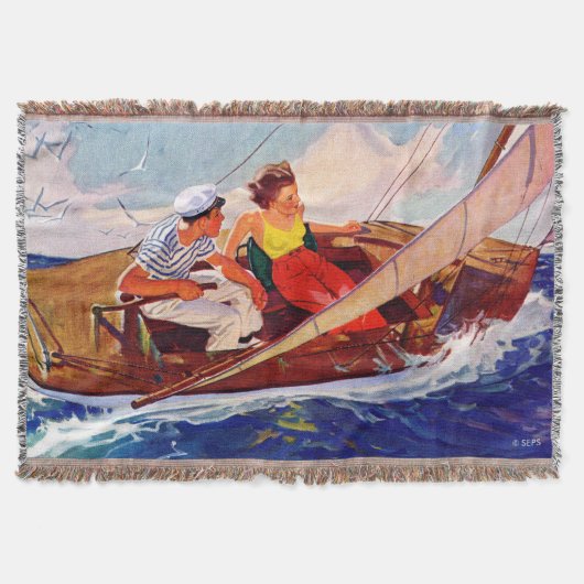 Paar Sailing door R.J. Cavaliere Deken (Voorkant)