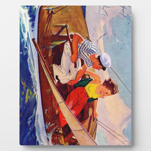 Paar Sailing door R.J. Cavaliere Fotoplaat (Voorkant)