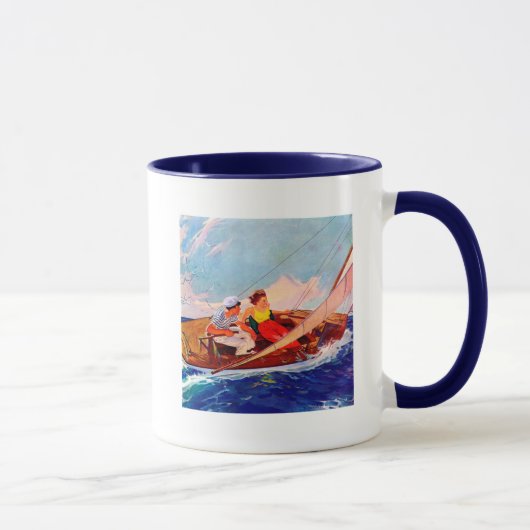 Paar Sailing door R.J. Cavaliere Mok (Rechts)