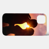 Paar Silhouette bij zonsondergang Case-Mate iPhone Case (Achterkant (horizontaal))