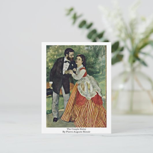 Paar Sisley van Pierre-Auguste Renoir Briefkaart (Staand voorkant)