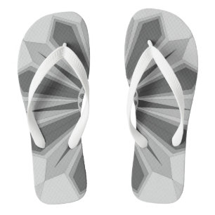 Paar slippers met rode kunst teenslippers