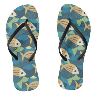 Paar Teenslippers, vissen Teenslippers