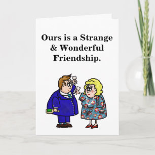 Paar toast op vriendschappelijk Wenskaart Feestdagen Kaart