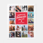 Paar Together Photo Collage Fleece Deken (Voorkant)