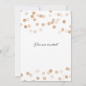 Paar Trouwdouche Koper Folie Glitter Lights Kaart (Achterkant)