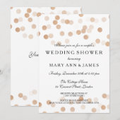 Paar Trouwdouche Koper Folie Glitter Lights Kaart (Voorkant / Achterkant)