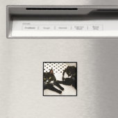 Paar Tuxedo Katten magneet (Insitu (Vaatwasser))